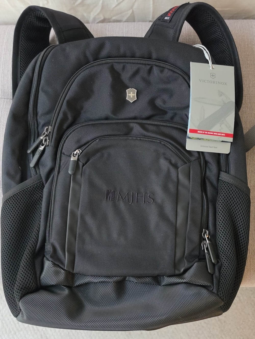 Victorinox Black Men's Laptop Backpack with Padded Straps